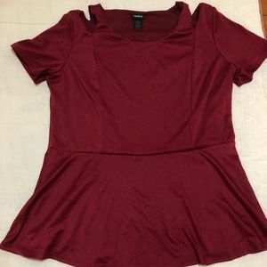Peplum Peekaboo Blouse